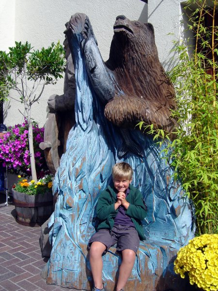 Matthew in a bear chair